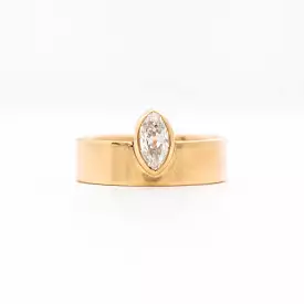 0.53 ct Marquise Diamond Monolith Ring