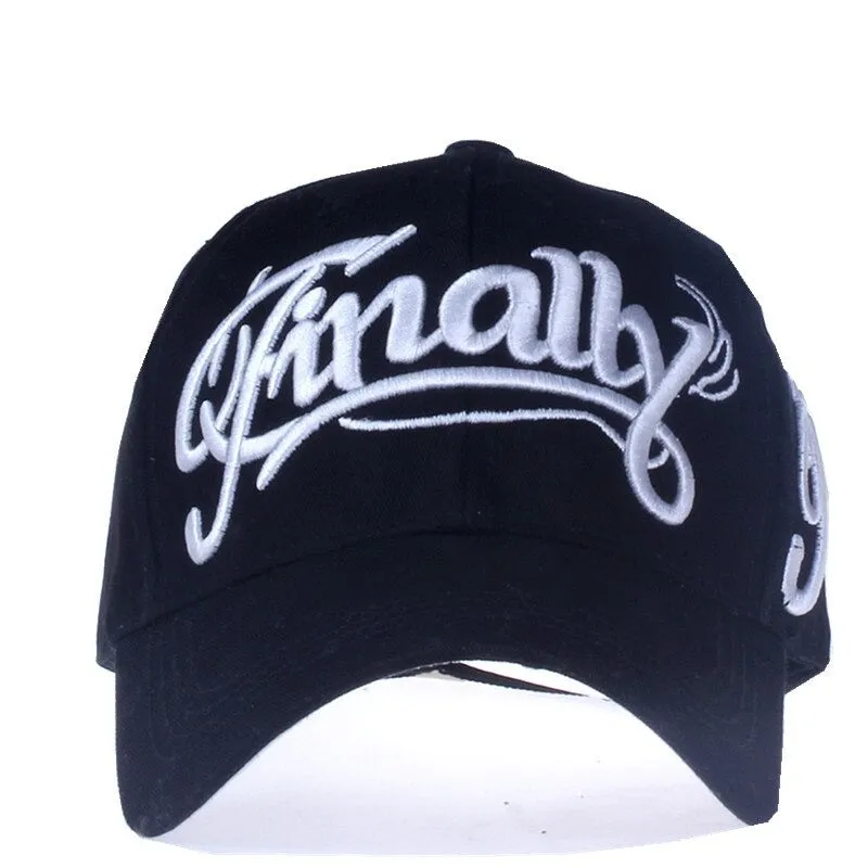 100% Cotton Letter Embroidery Casual Snapback Unisex Baseball Cap