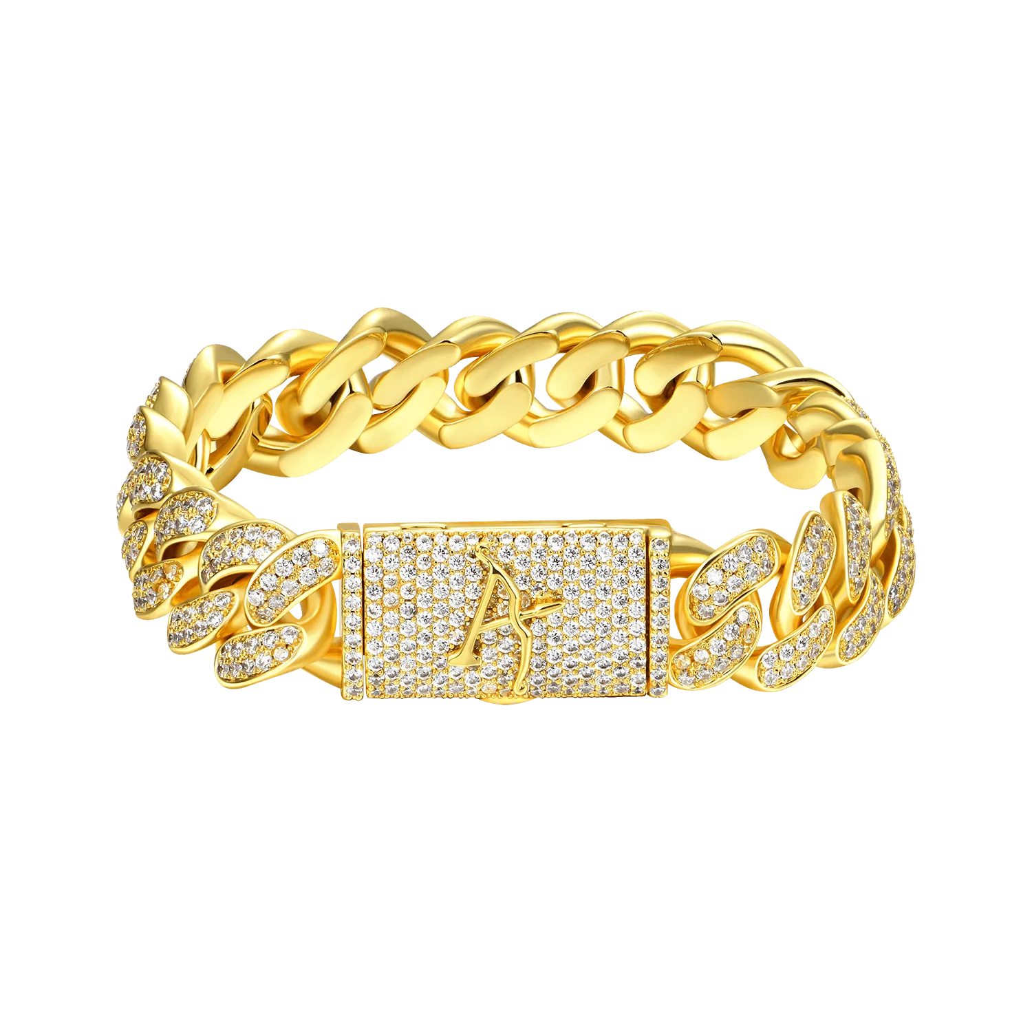 12mm Aporro A® Box Clasp Cuban Link Bracelet