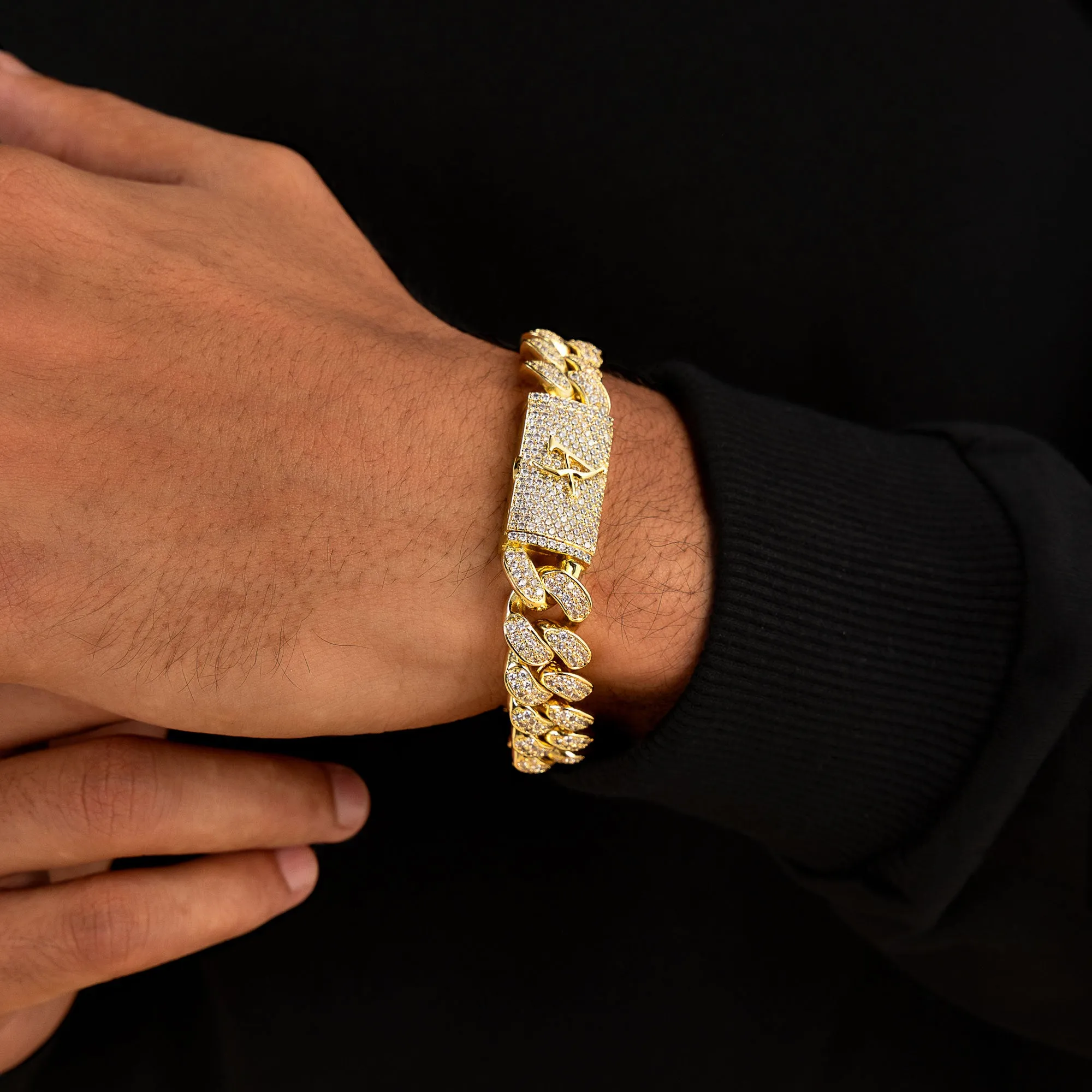 12mm Aporro A® Box Clasp Cuban Link Bracelet