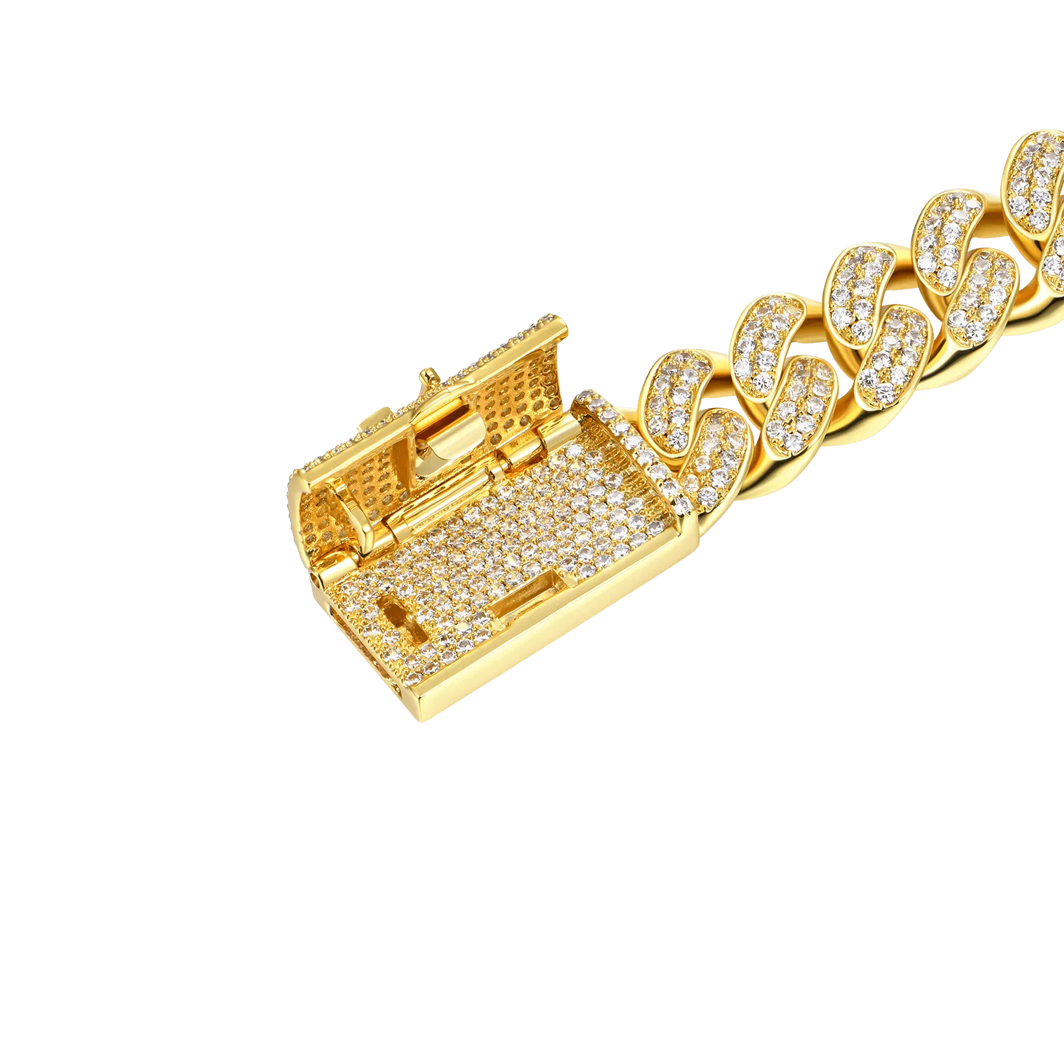 12mm Aporro A® Box Clasp Cuban Link Bracelet