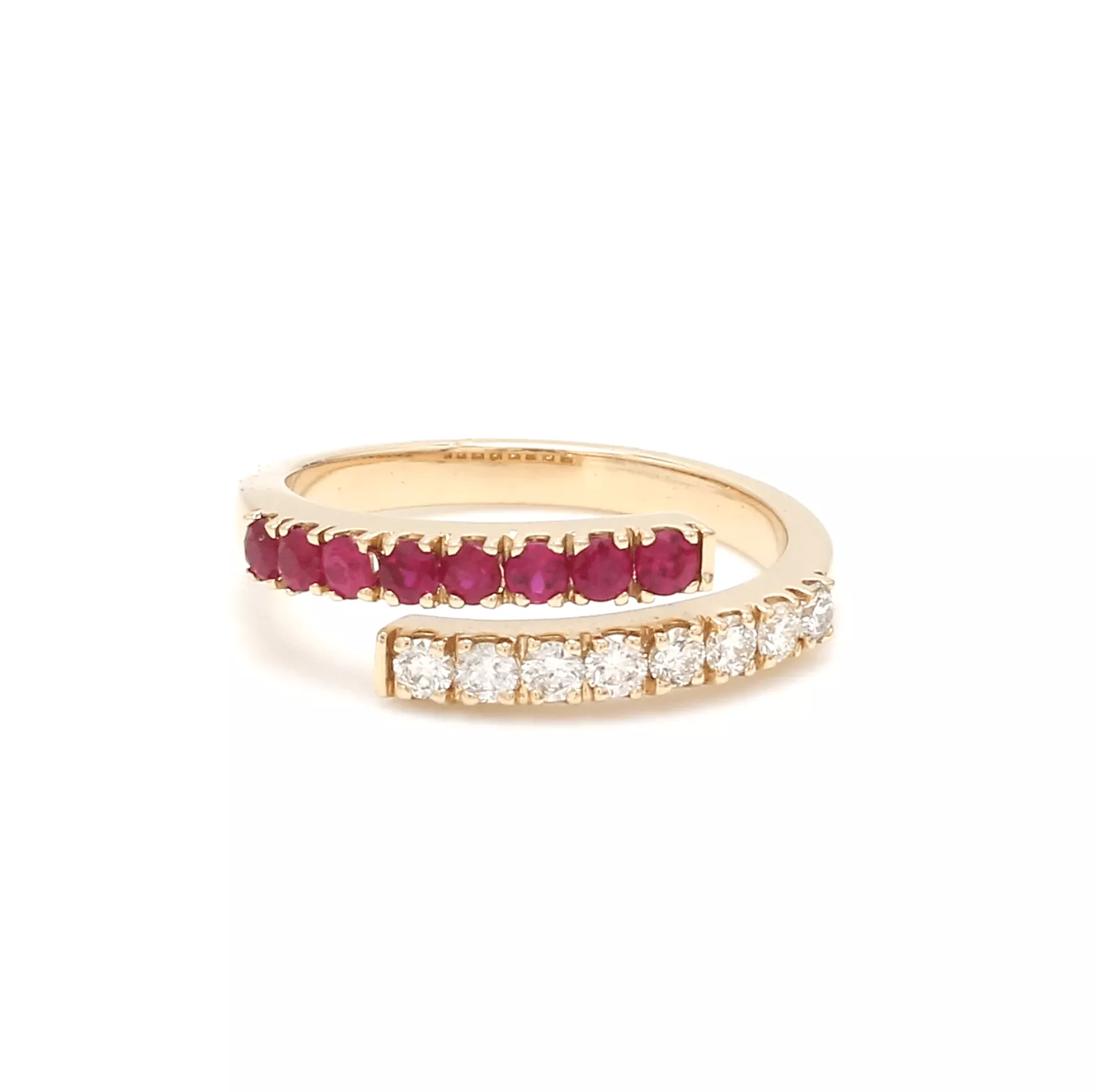 14K & 18K Ruby & Diamond Wrap Ring