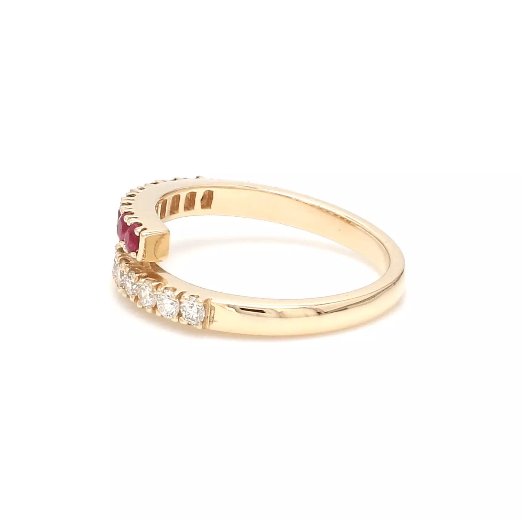 14K & 18K Ruby & Diamond Wrap Ring