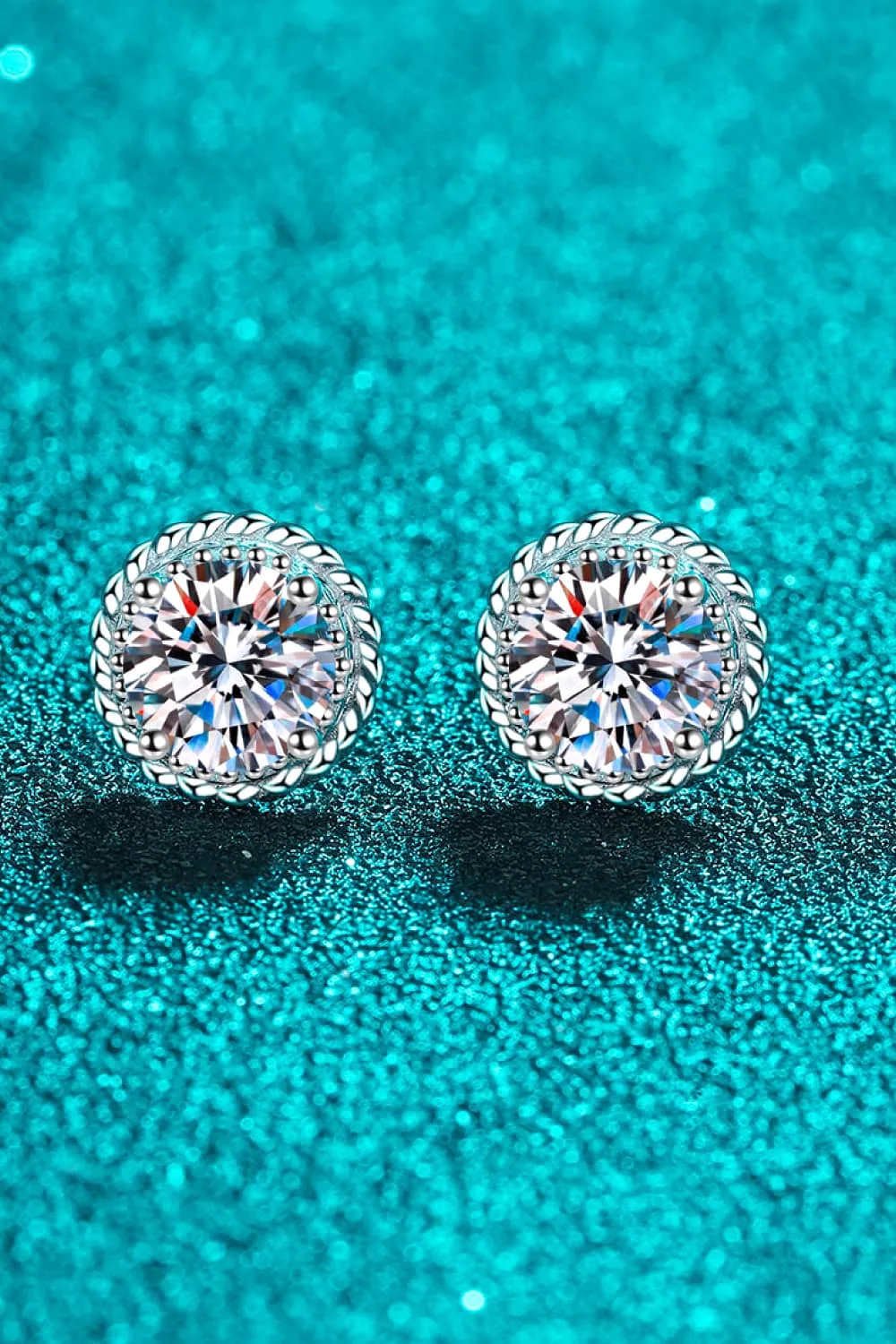 2 Ct Moissanite 925 Sterling Silver Stud Earrings