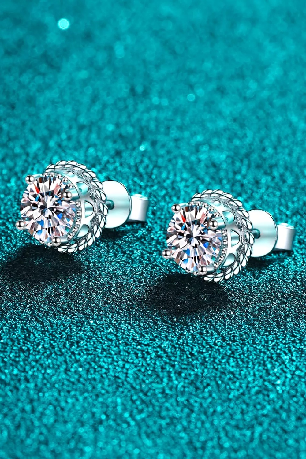 2 Ct Moissanite 925 Sterling Silver Stud Earrings