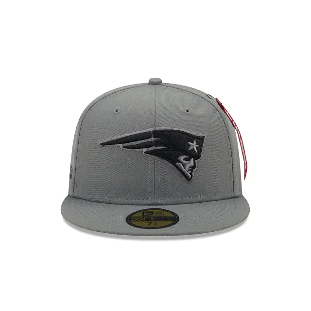 [60272229] New England Patriots Grey 59FIFTY Men's Fitted Hat