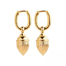 A Najo Raya Rigged Pod Huggie Gold Earring