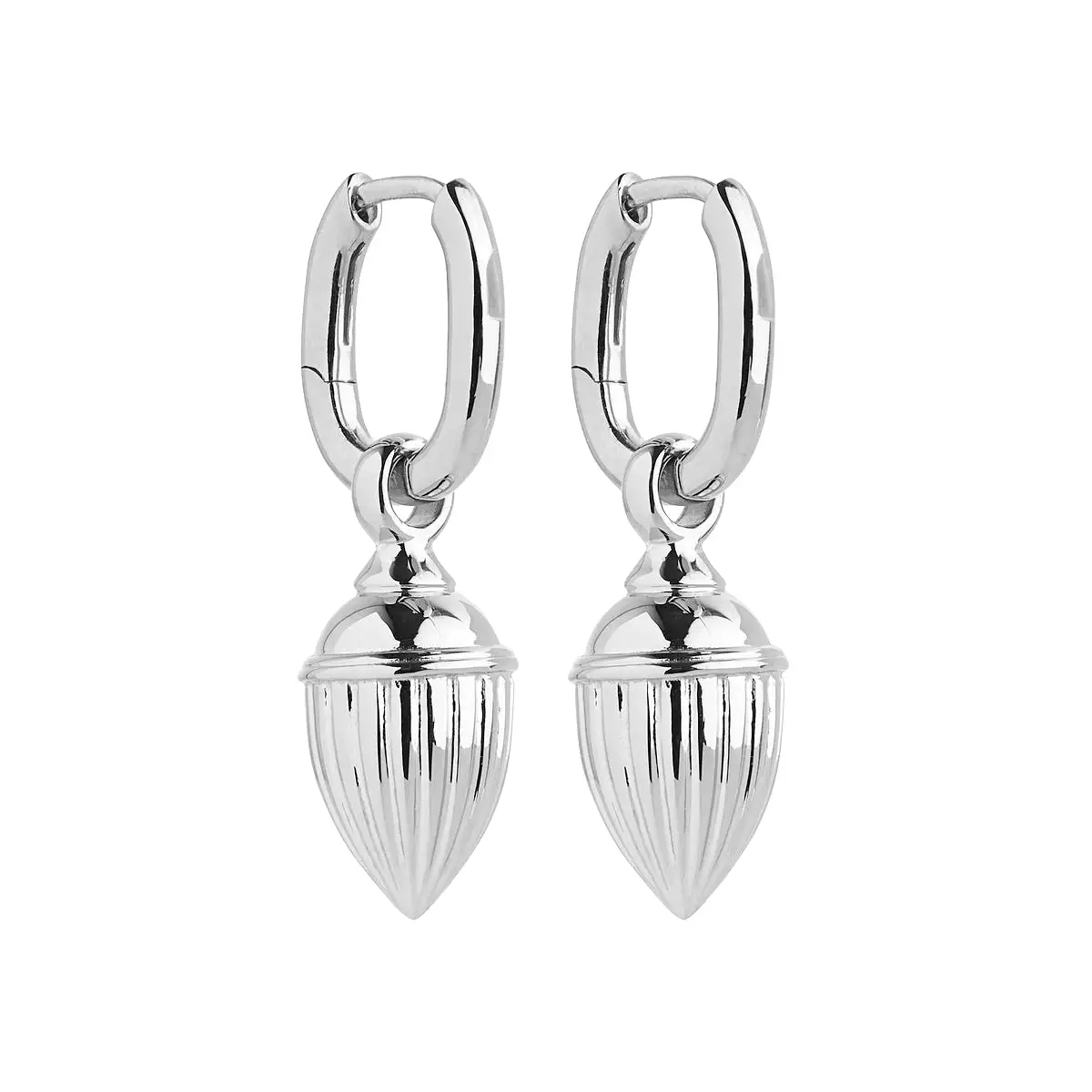 A Najo Raya Rigged Pod Huggie Silver Earring