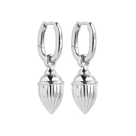 A Najo Raya Rigged Pod Huggie Silver Earring