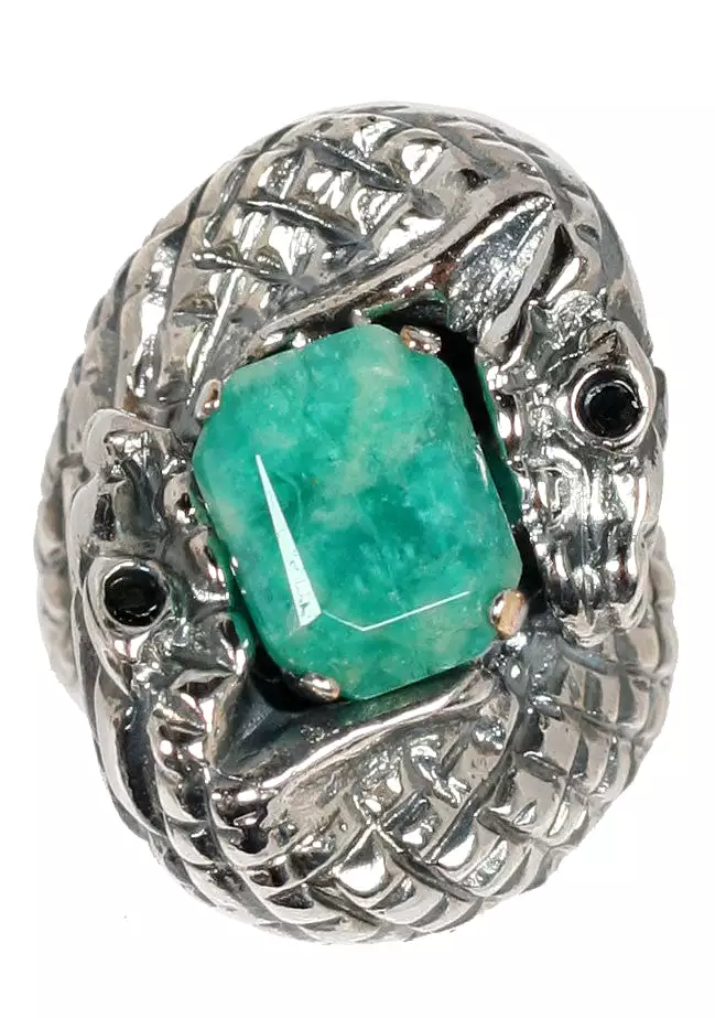 Amazonite Serpent Ring