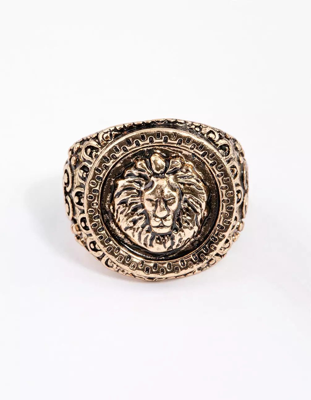 Antique Gold Lion Signet Ring