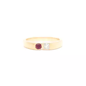 Arizona Garnet and Diamond Dyad Ring