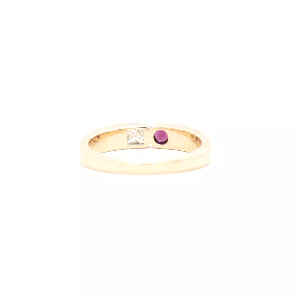 Arizona Garnet and Diamond Dyad Ring