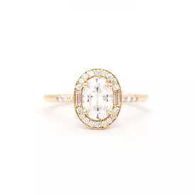 Athena Oval Halo Ring