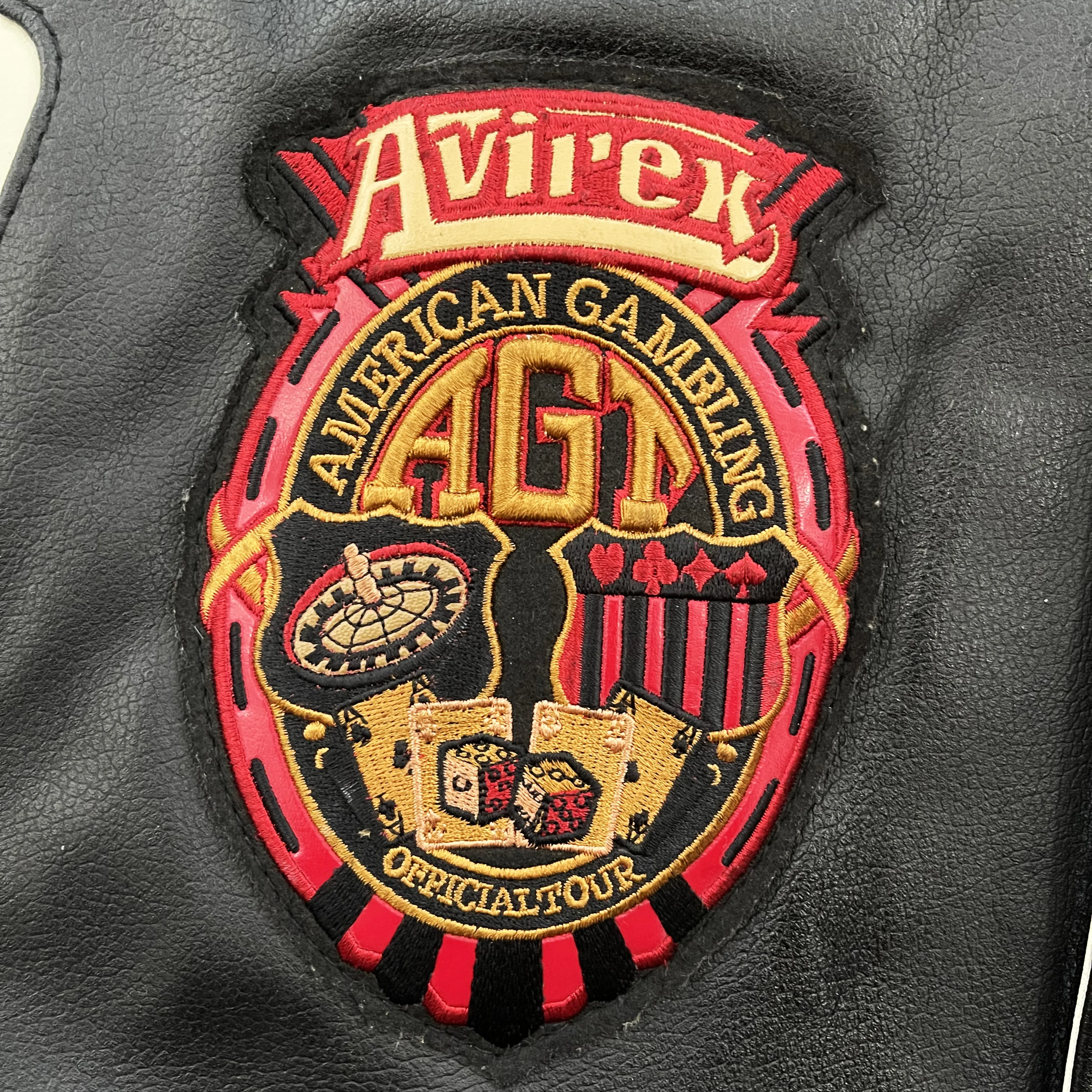 Avirex 1st Casino Tour Leather Varsity Jacket - XL