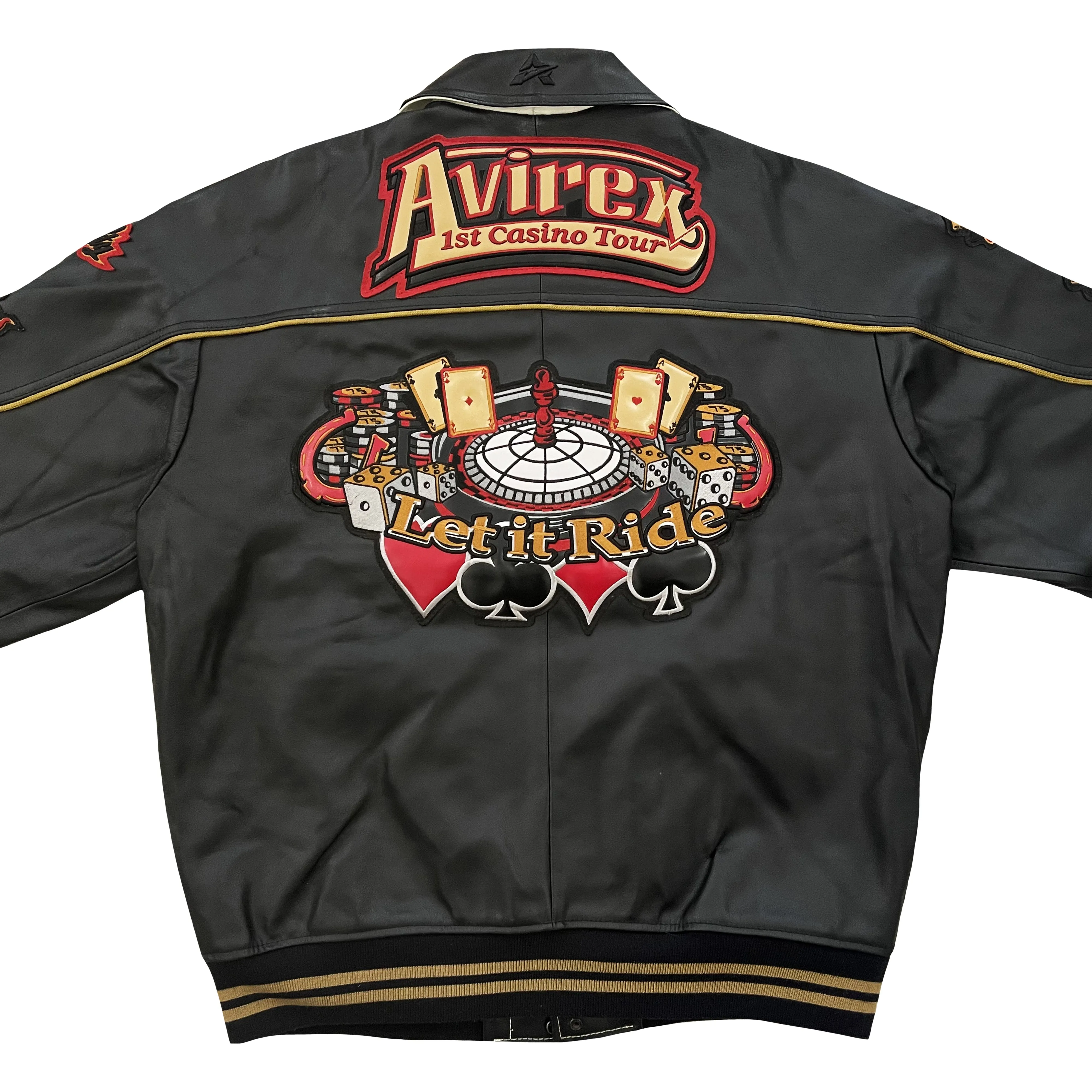 Avirex 1st Casino Tour Leather Varsity Jacket - XL