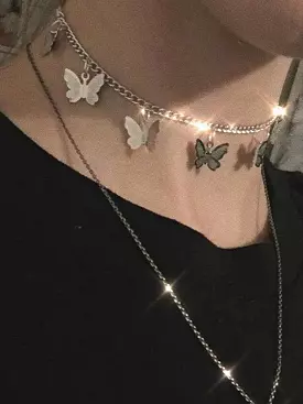 AYLA Butterfly Stainless Steel Choker