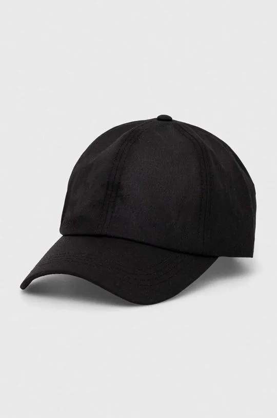 Barbour cotton baseball cap black color