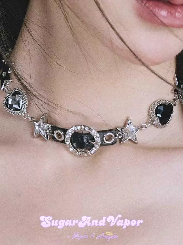 Batya Y2K PU Star Chain Choker