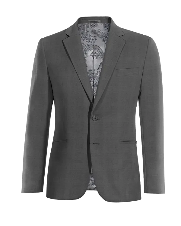  Blazer gris de Lana pura super 100s de entretiempo