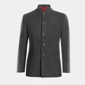  Blazer mao gris de Lana pura super 100s raya diplomática