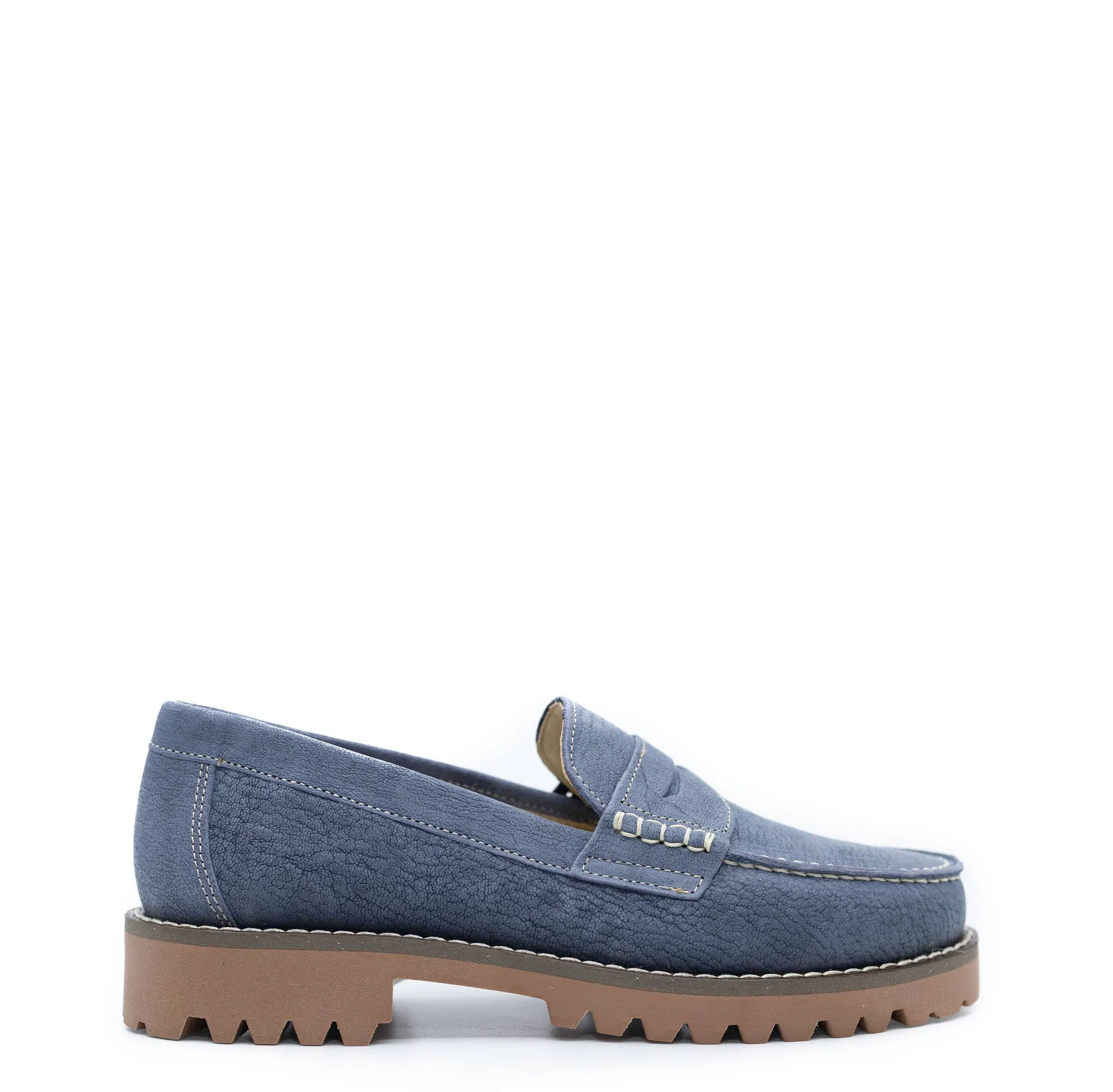 Blublonc Jeans Nubok Chunky Penny Loafer