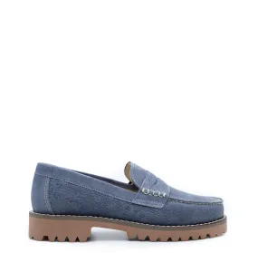 Blublonc Jeans Nubok Chunky Penny Loafer