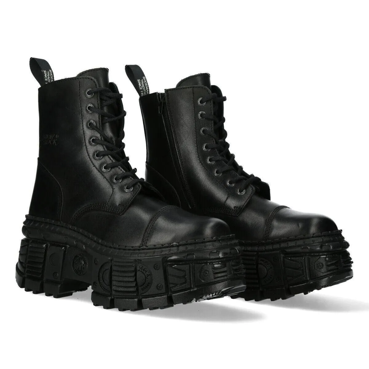 Boots | New Rock Goth Leather Boots-WALL083C-S5 | New Rock