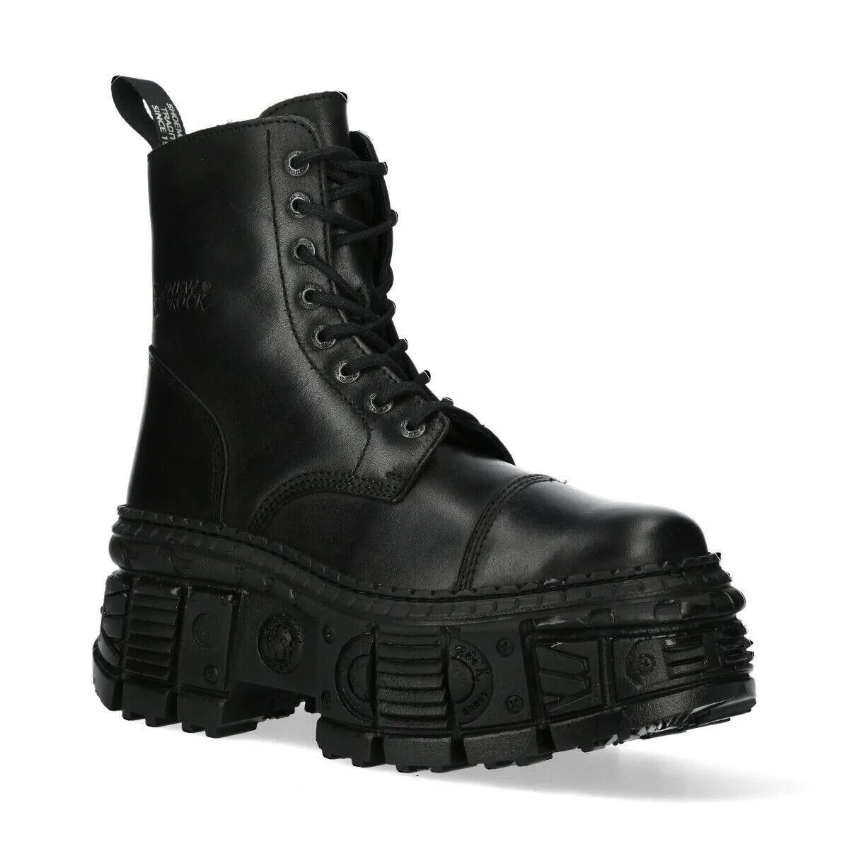 Boots | New Rock Goth Leather Boots-WALL083C-S5 | New Rock