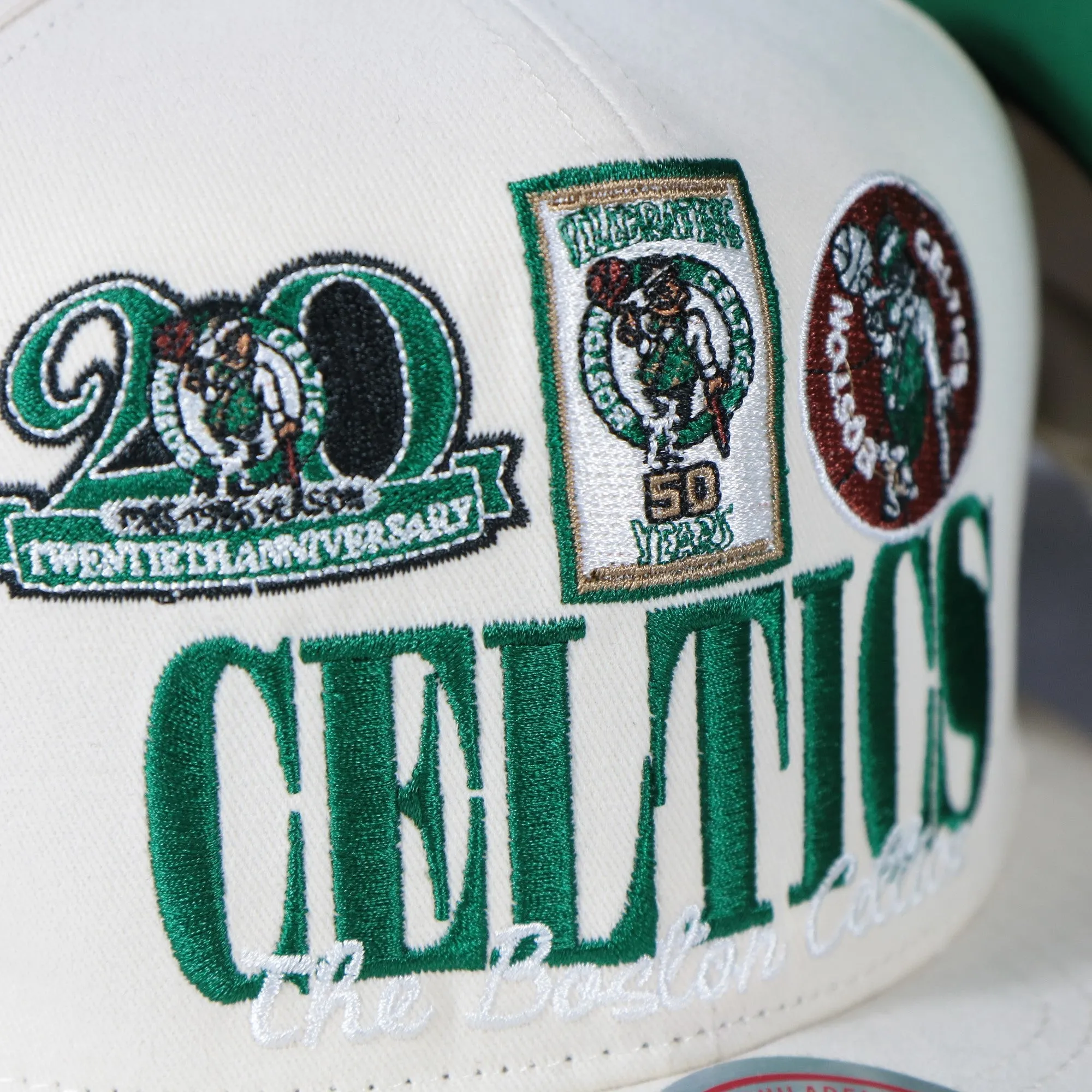 Boston Celtics Hardwood Classics Reframe Retro Green bottom | Off-White Snapback Hat