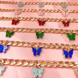 Butterfly Cuban Link Choker