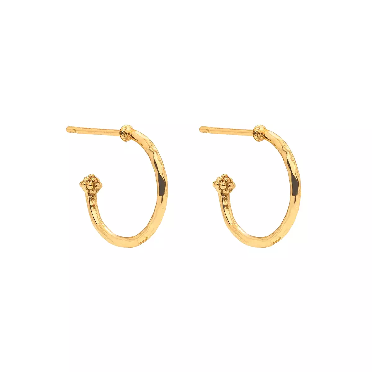 Capucine de Wulf Mermaid Garden Hoop Earrings with Flower Charm - MOP