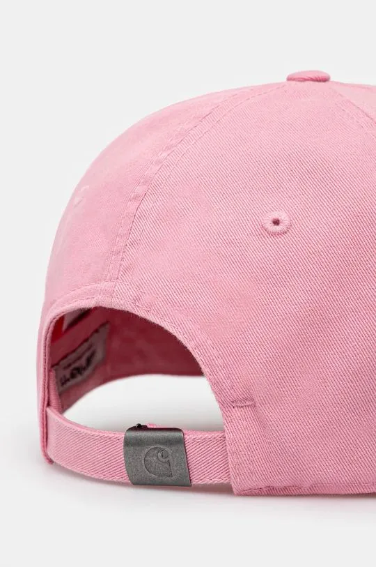 Carhartt WIP cotton baseball cap Madison Logo Cap pink color smooth I023750.2E5XX