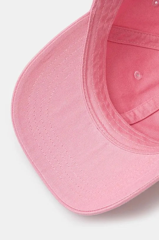 Carhartt WIP cotton baseball cap Madison Logo Cap pink color smooth I023750.2E5XX