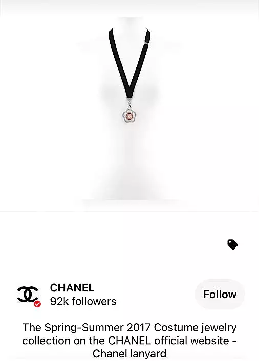 Chanel 17S 2017 Summer Ribbon Grosgrain Lanyard Large Crystal Camellia Pendant Necklace