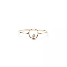 Circle Prong Diamond Ring