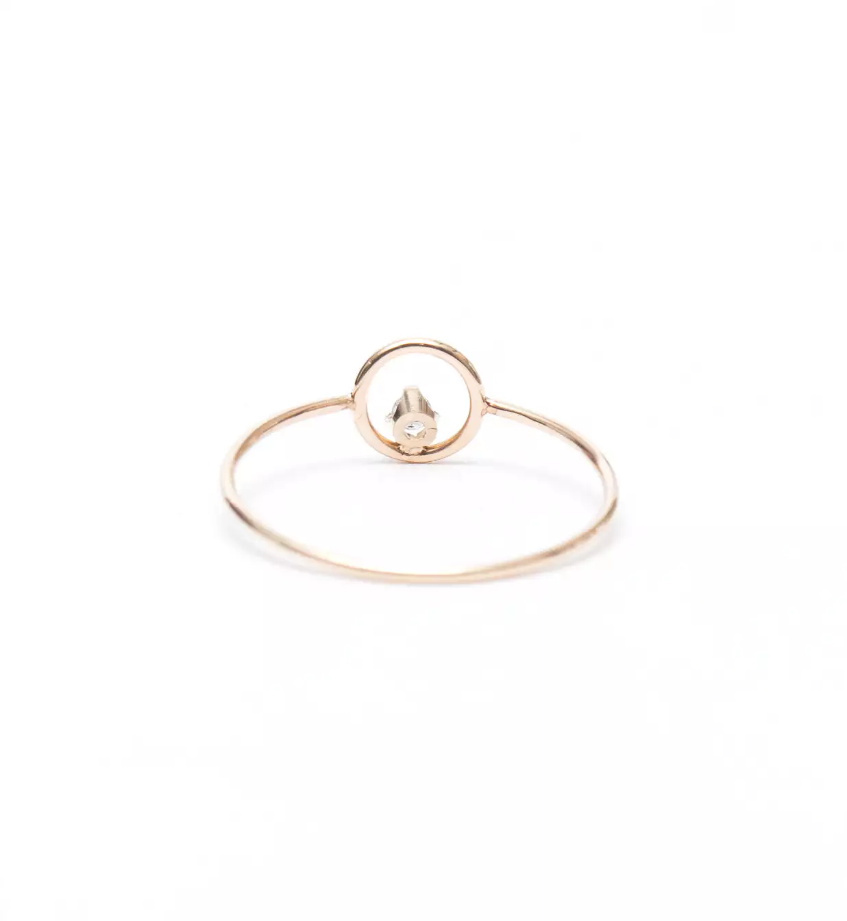 Circle Prong Diamond Ring