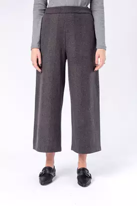 Cropped Trouser in Agate Brown and Grey