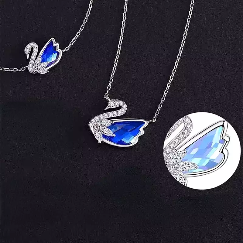 Crystal Bling Swan Necklace