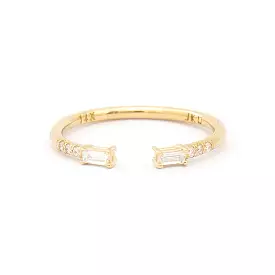 Diamond Baguette Equilibrium Cuff Ring