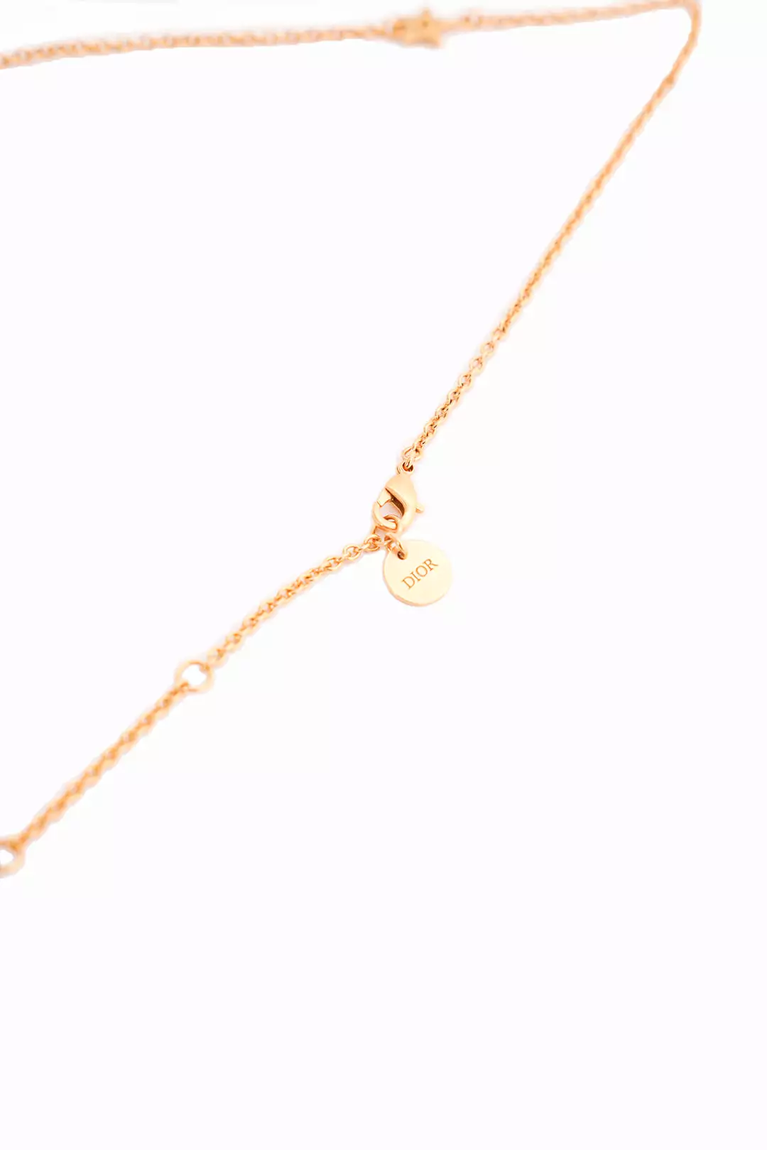 Dior Gold Crystal Heart Necklace