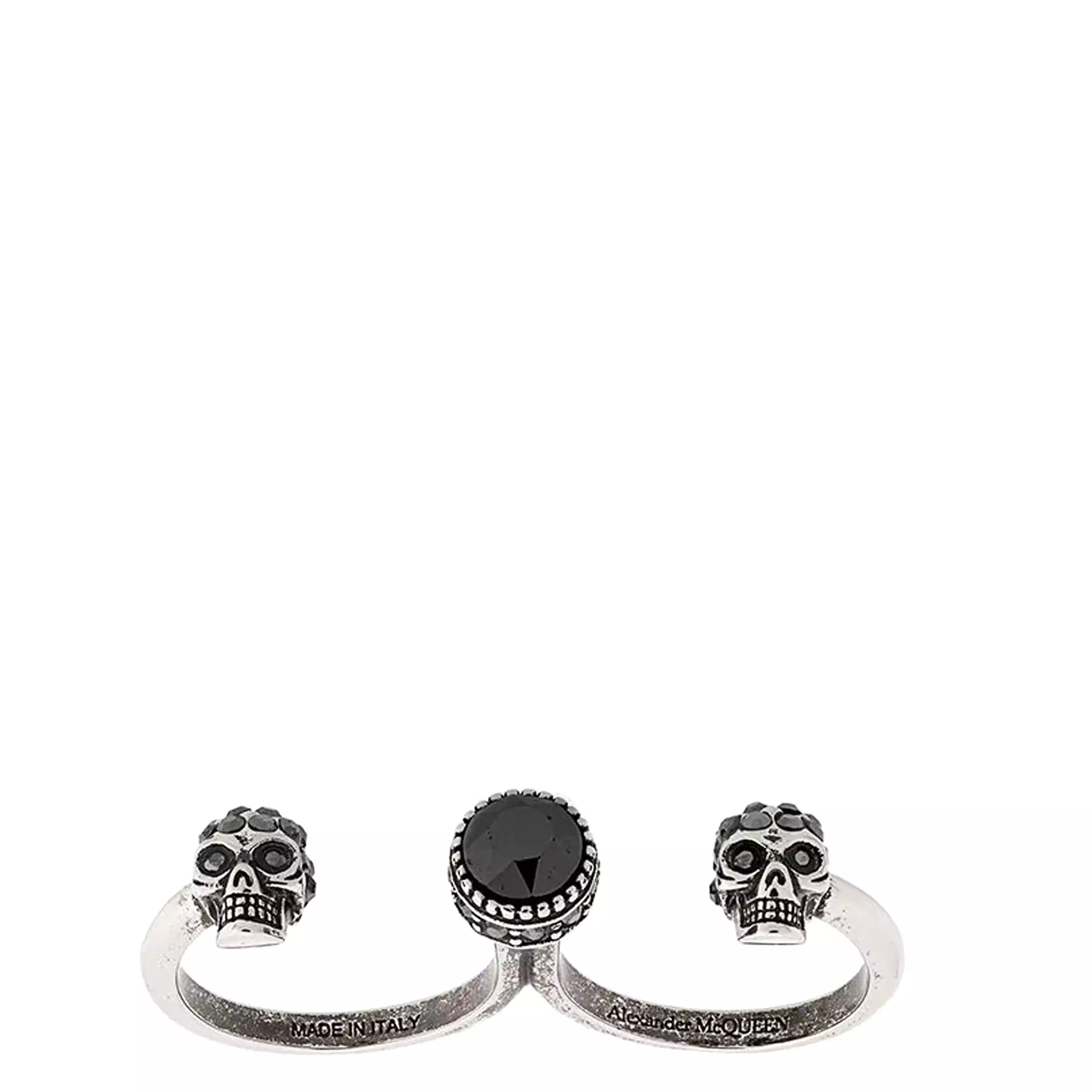 Double Skull Ring, Hematite