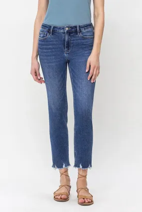 Eden High Rise Crop Slim Straight Jeans