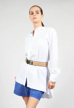 Elasticated Belt with Contrast Detail and Clasp Buckle