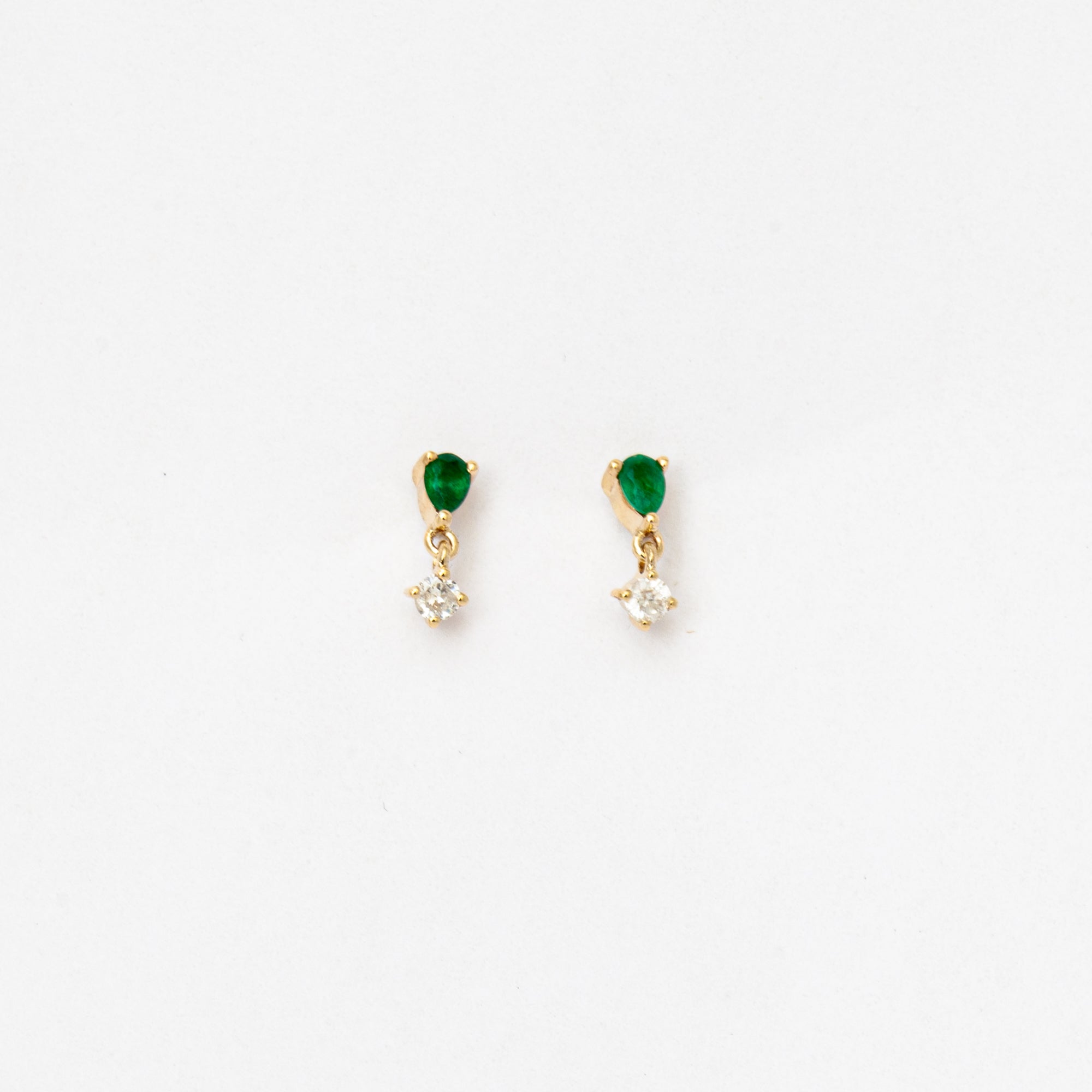 Emerald Drop Studs