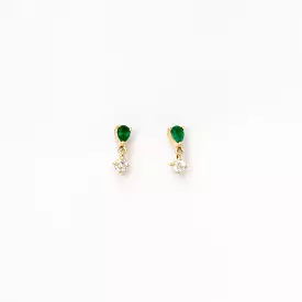 Emerald Drop Studs