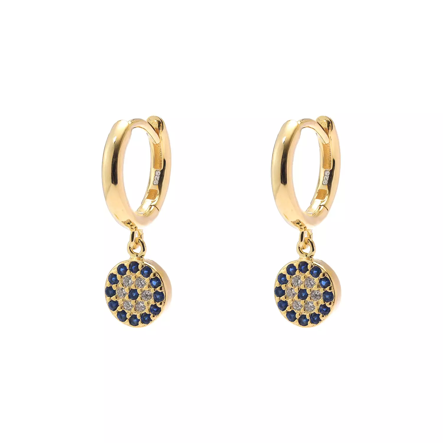 Evil Eye CZ Huggie Earring