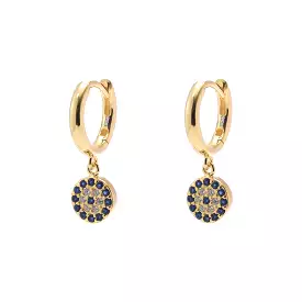 Evil Eye CZ Huggie Earring