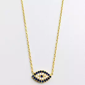 Eye Eye Swarovski Crystal Fine Chain Necklace