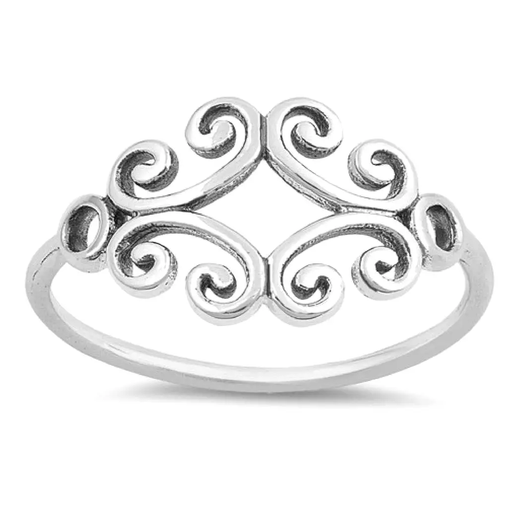 Fancy Sterling Silver Cut Out Ring